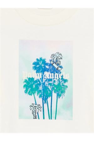 t-shirt in cotone bianco PALM ANGELS KIDS | PBAA002S26JER003002